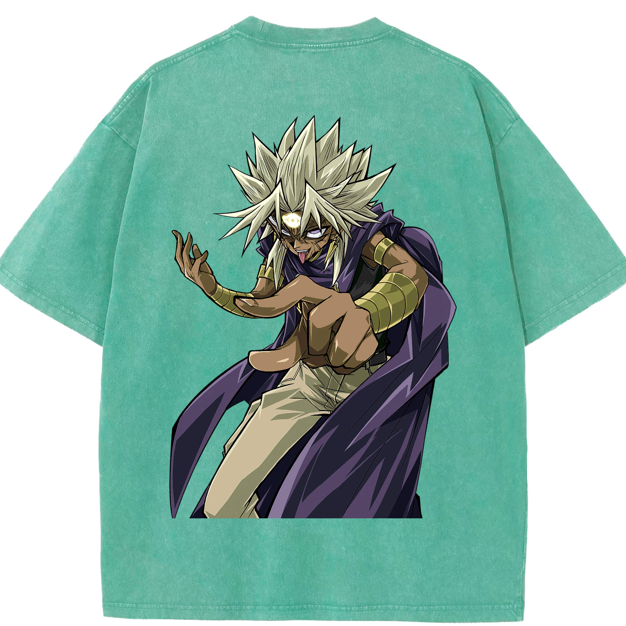 （画像用） 遊☆戯☆王 Yu-Gi-Oh! 綿100% ヴィンテージ風 半袖Tシャツ（背面プリント）